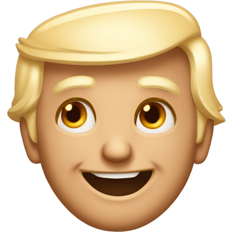 Donald Trump in love smiling with hearts in his eyes realistic emoji