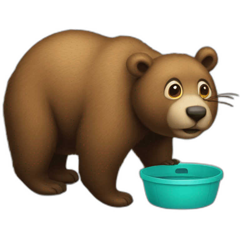 Un ours sur une fourmis emoji