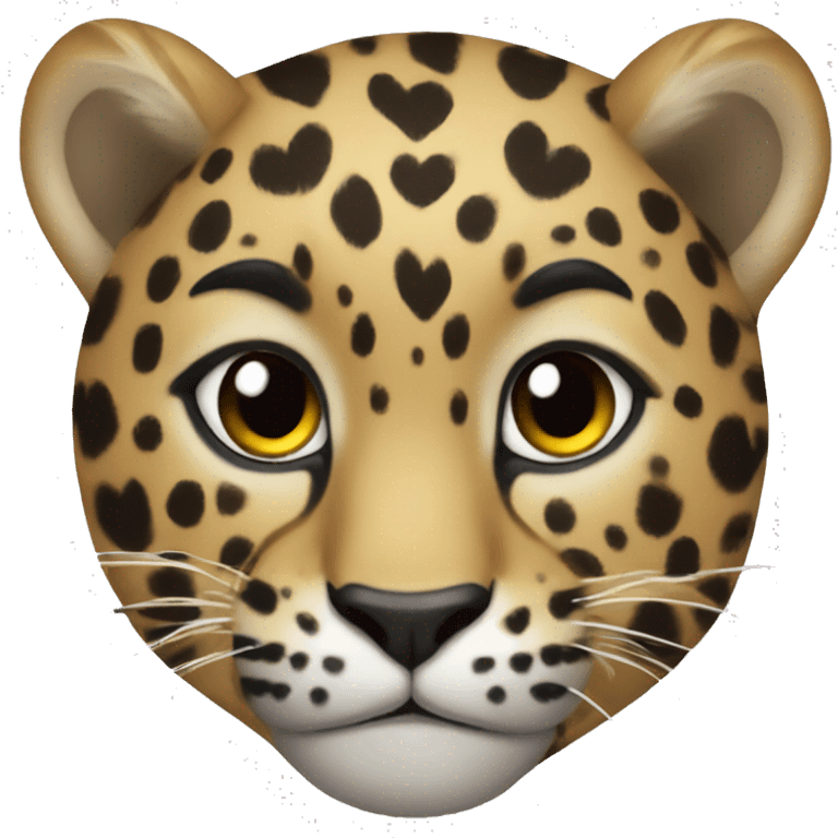 leopardo corazón emoji