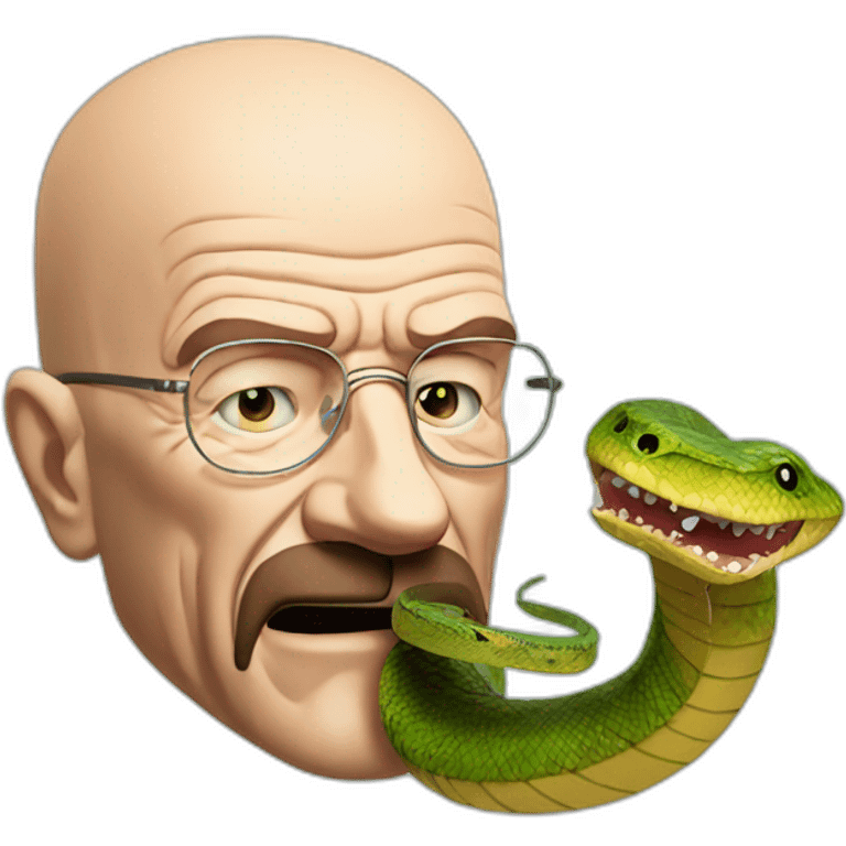 Walter white biting a snake emoji