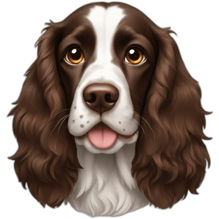 Brown English springer spaniel emoji