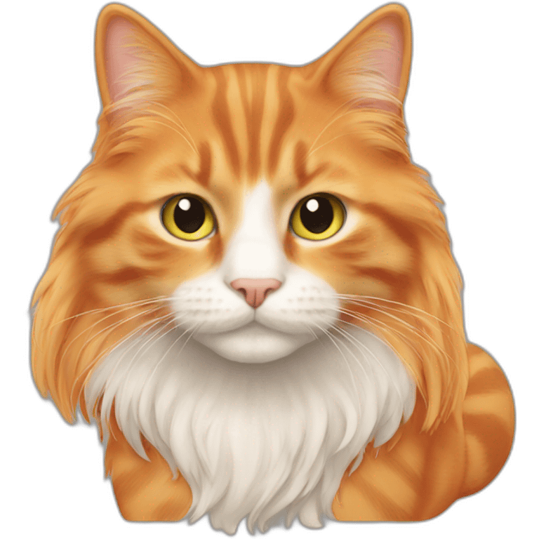 orange cat long hair emoji