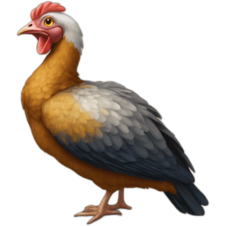 Poussin sur dodo emoji