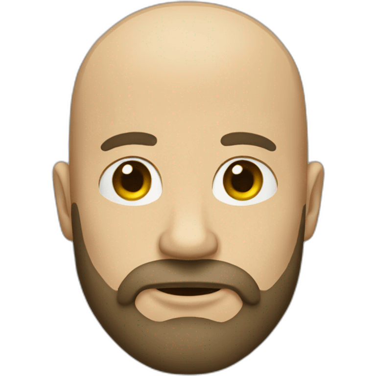 Bearded man with bald head emoji