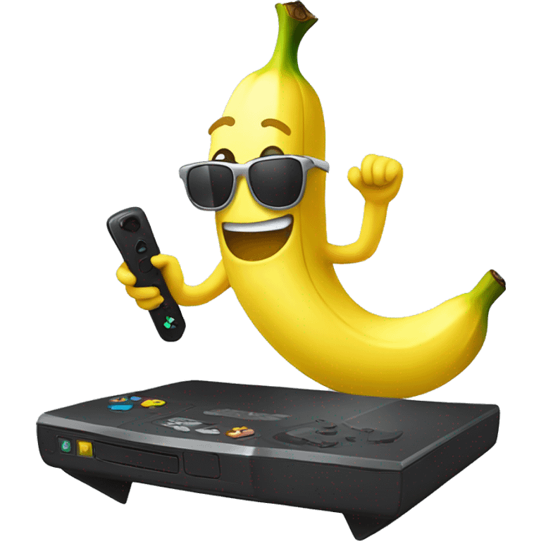 Banana playing video games ￼ emoji