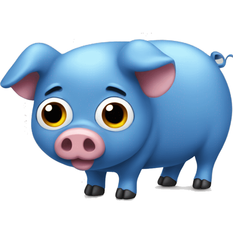 blue pig emoji