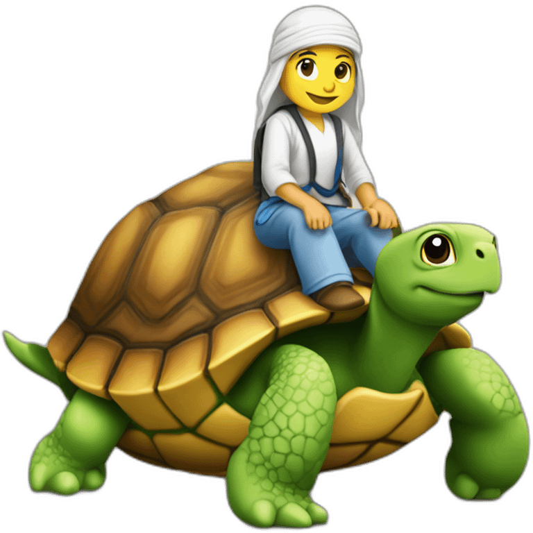 juif sur une tortue emoji