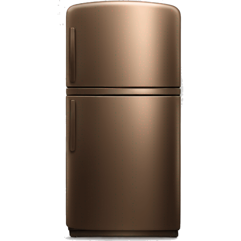 Realistic isolated bronze fridge emoji