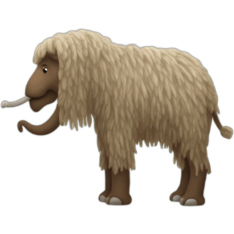 mammonth with wool emoji