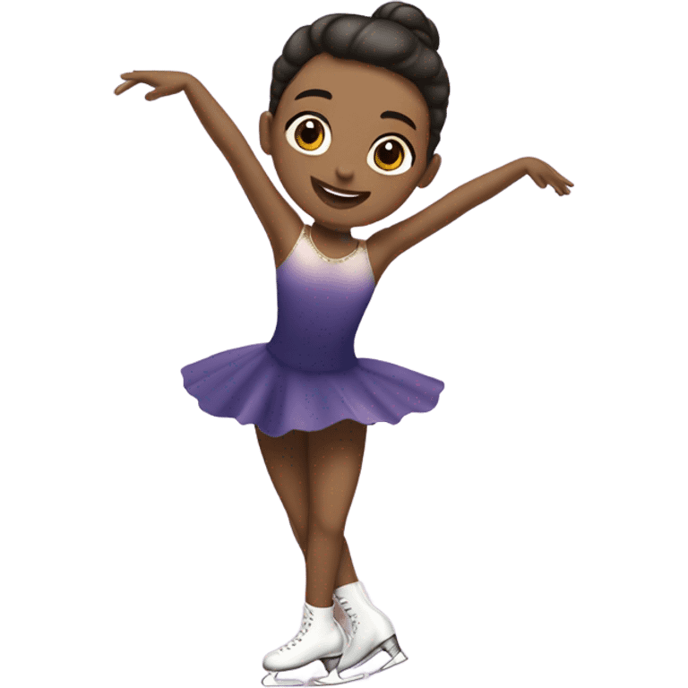 A girl ice skater doing a piruet emoji