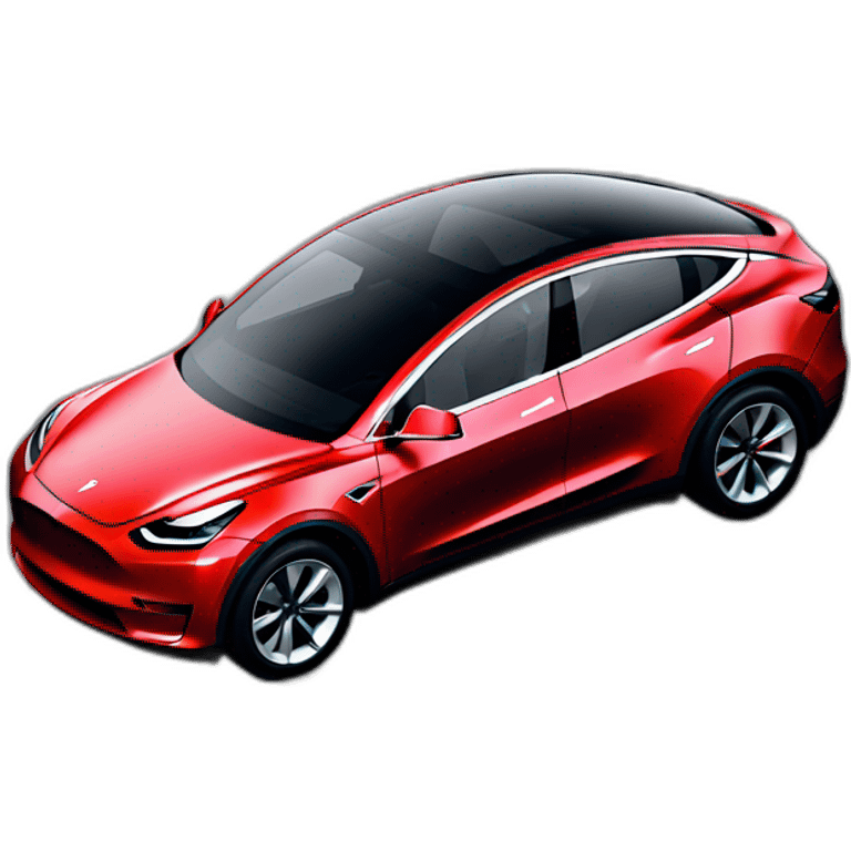 tesla model Y，isometric view emoji