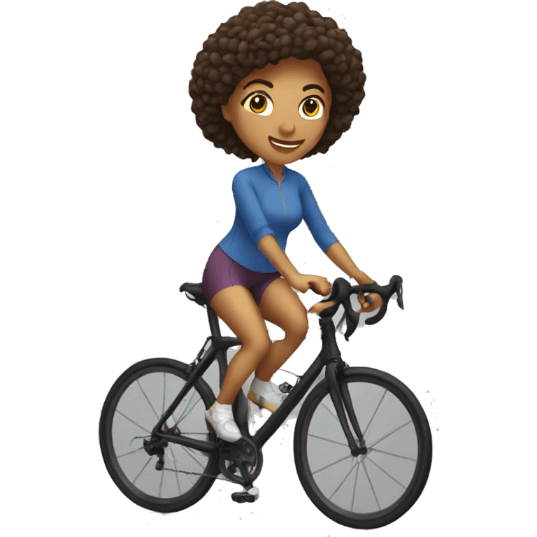 Mujer ciclista emoji