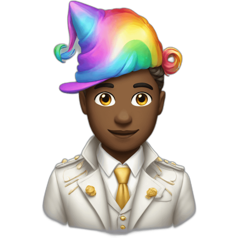 Posh-boy-with-rainbow-unicorn-hat emoji