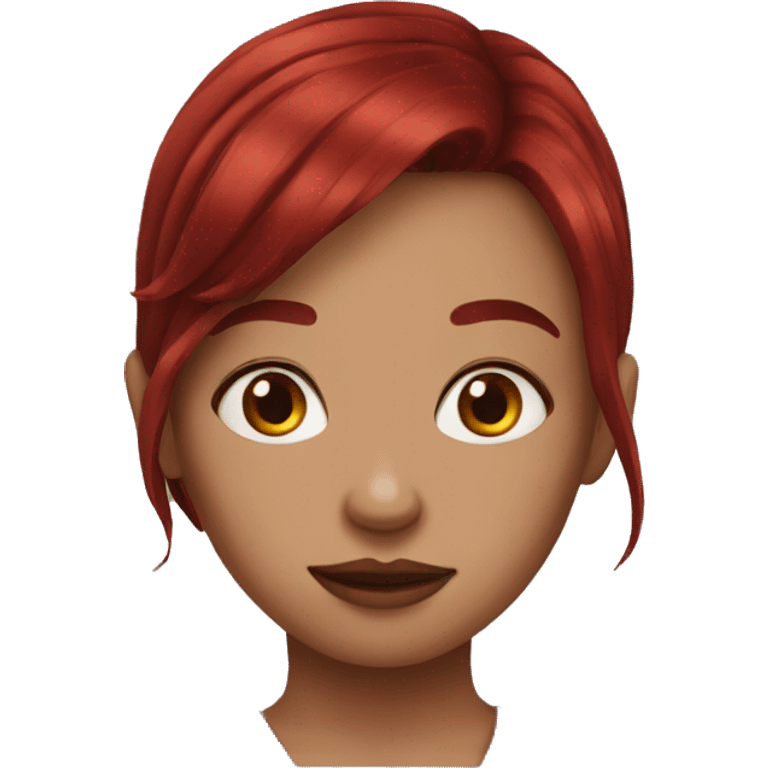 dark red hair girl emoji