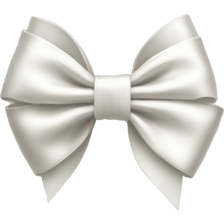 white satin bow emoji