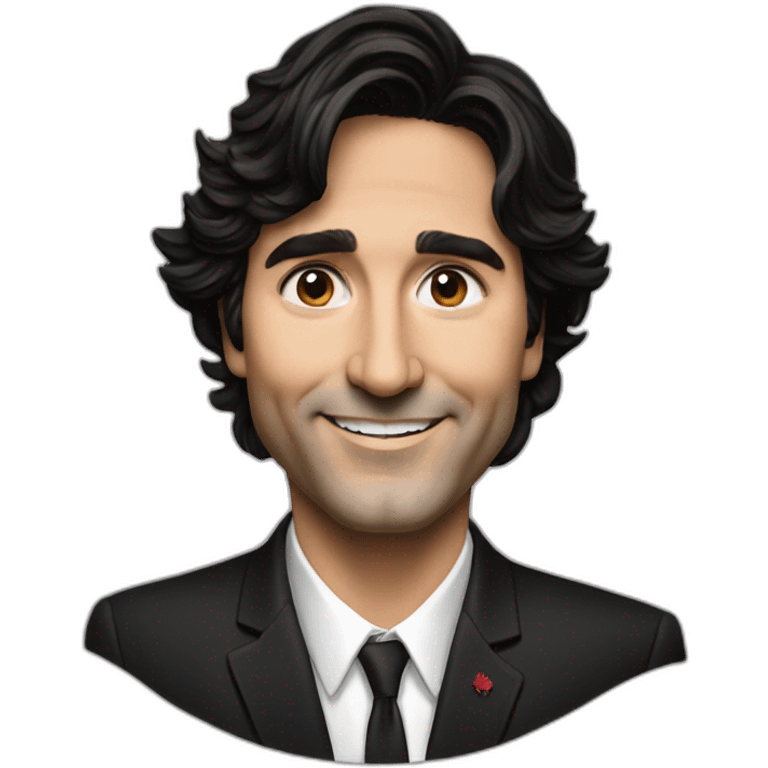 Justin Trudeau black paint emoji