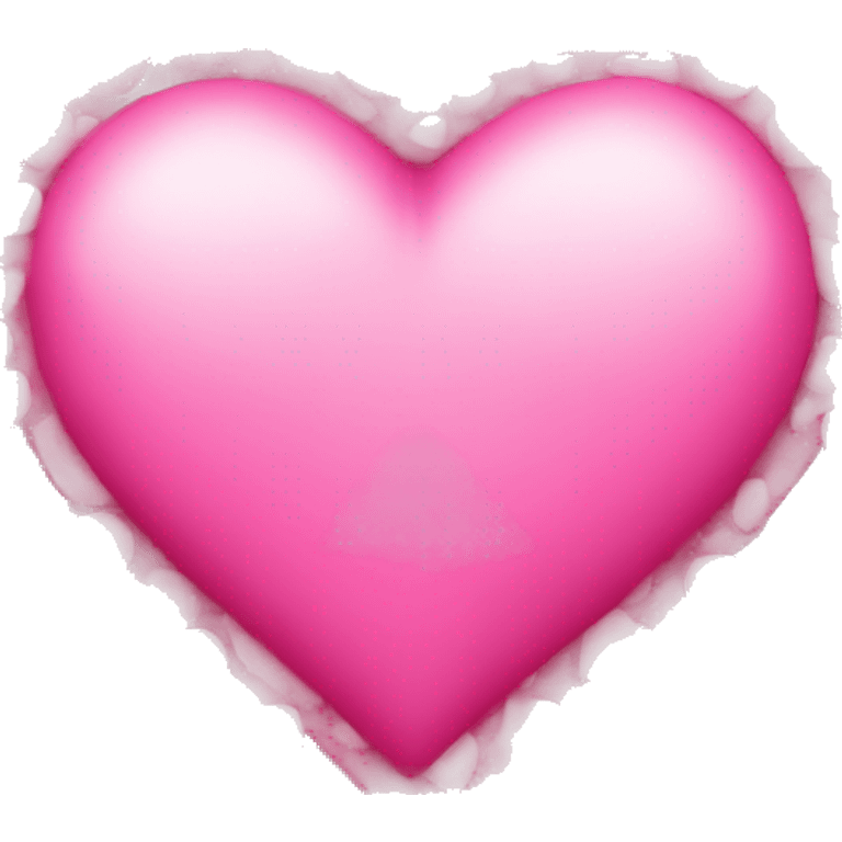 Create a big pink heart with an emoji that’s loved and surrounded by little hearts emoji