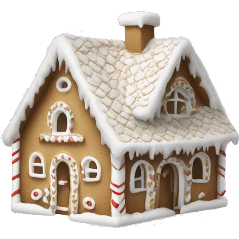 white gingerbread house  emoji