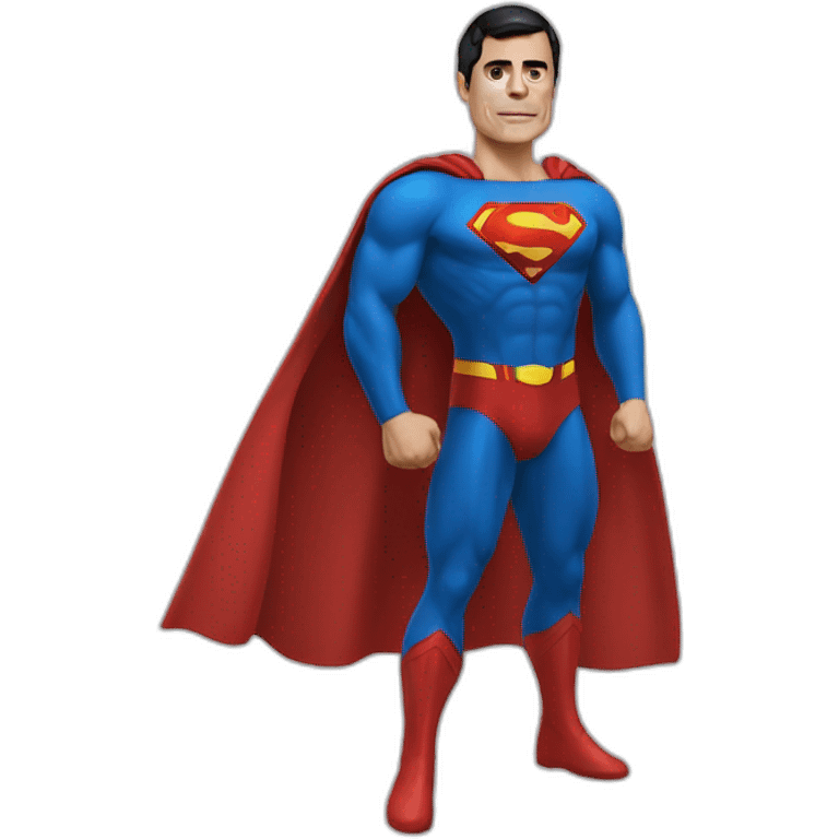 Pedro sanchez disguised as superman emoji