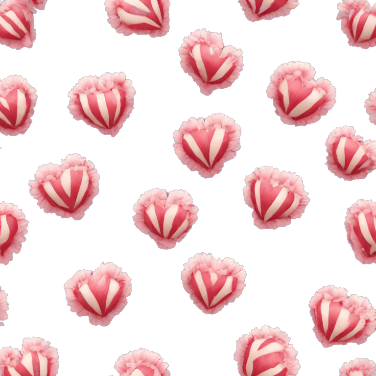 Heart made of striped carnations emoji