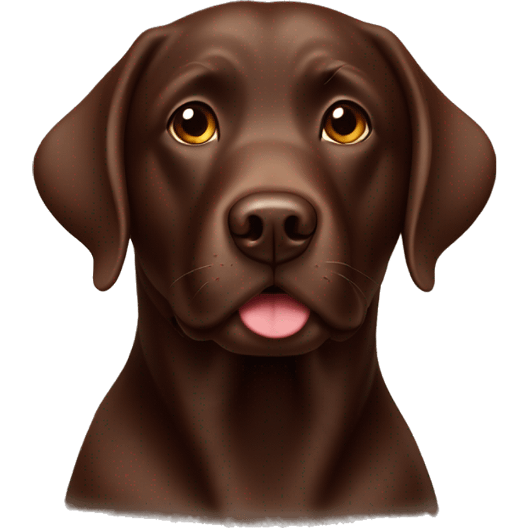 Chocolate labrador emoji