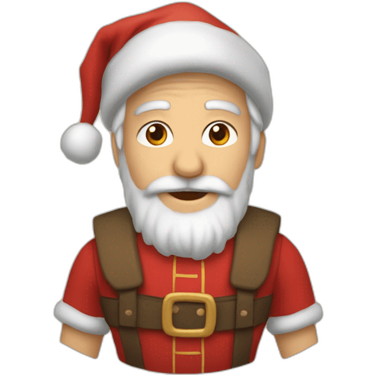 Un père noël qui se fait gronder par la mère noël par la mère noël emoji