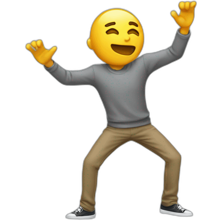 Homme qui fait un dab emoji