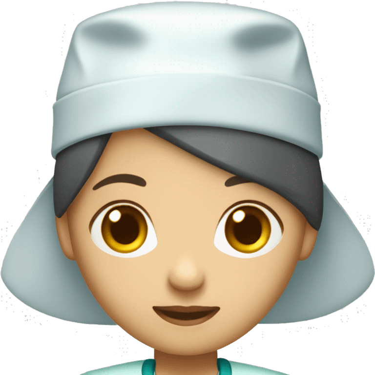  Chinese female doctor in scrub hat emoji