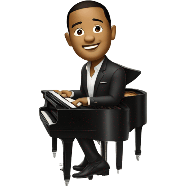 John legend sitting by piano with two tickets in hand emoji