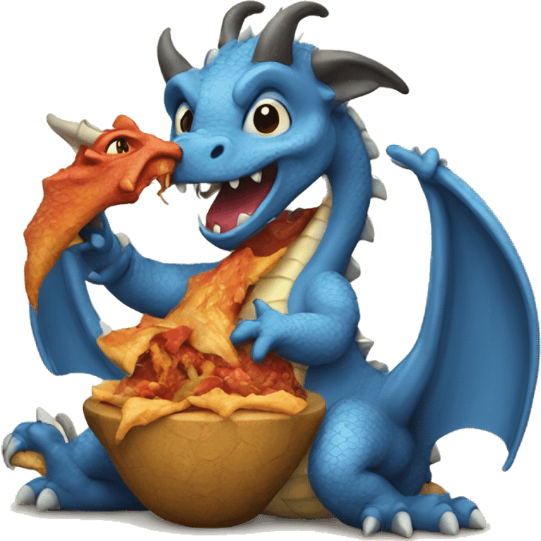 Dragon eating a dragon emoji