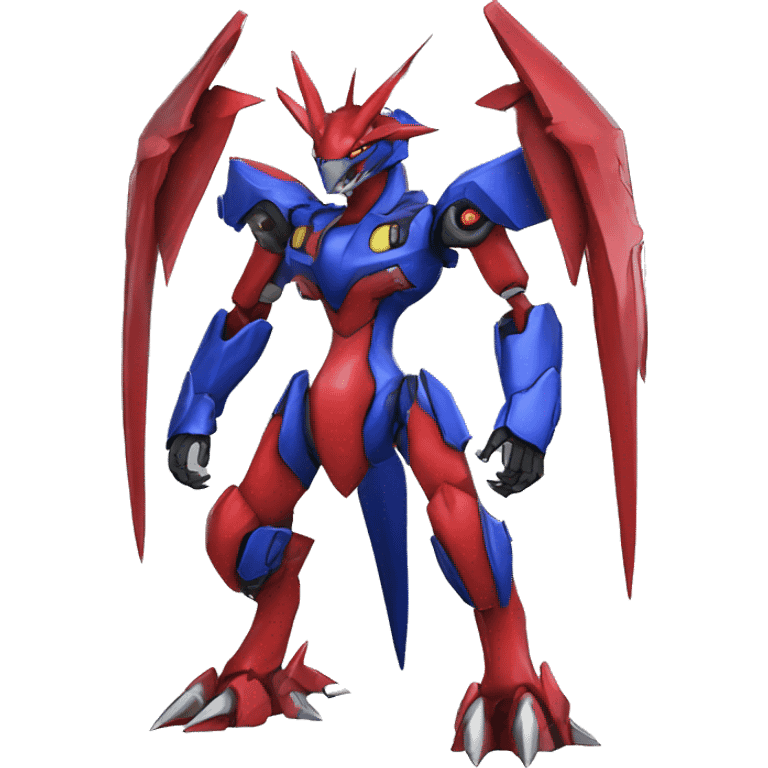  Cool Edgy Red Blue Digimon-Fakemon-Guilmon-Genesect-Dragon-Mecha full body emoji