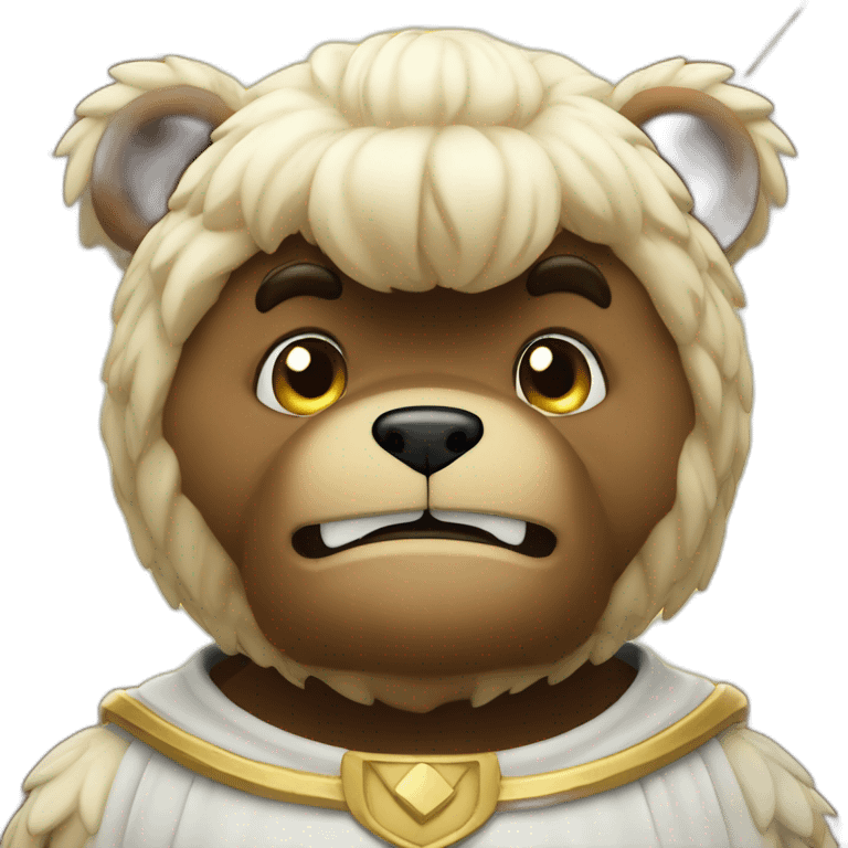 Angry heavenly bear of power emoji