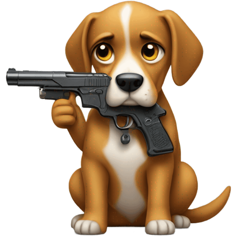 Dog with gun emoji