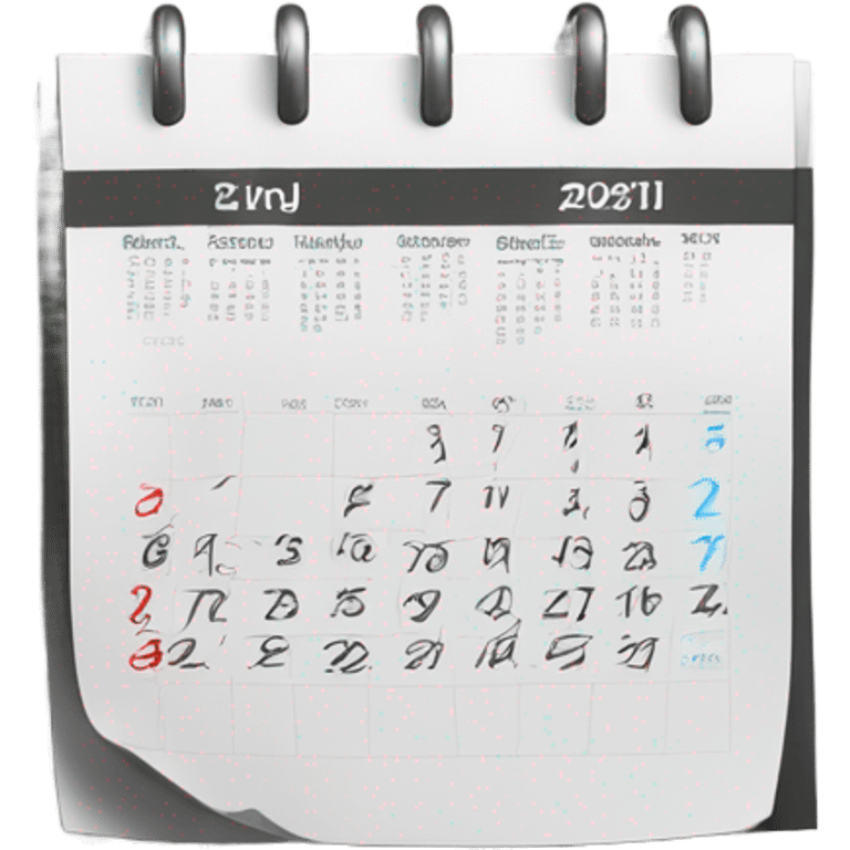 white calendar with number 3 in it emoji