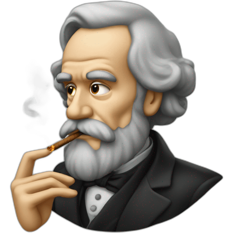 marx smoking a blunt emoji