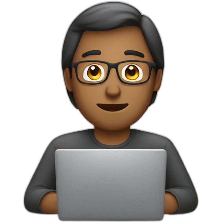 man on computer emoji