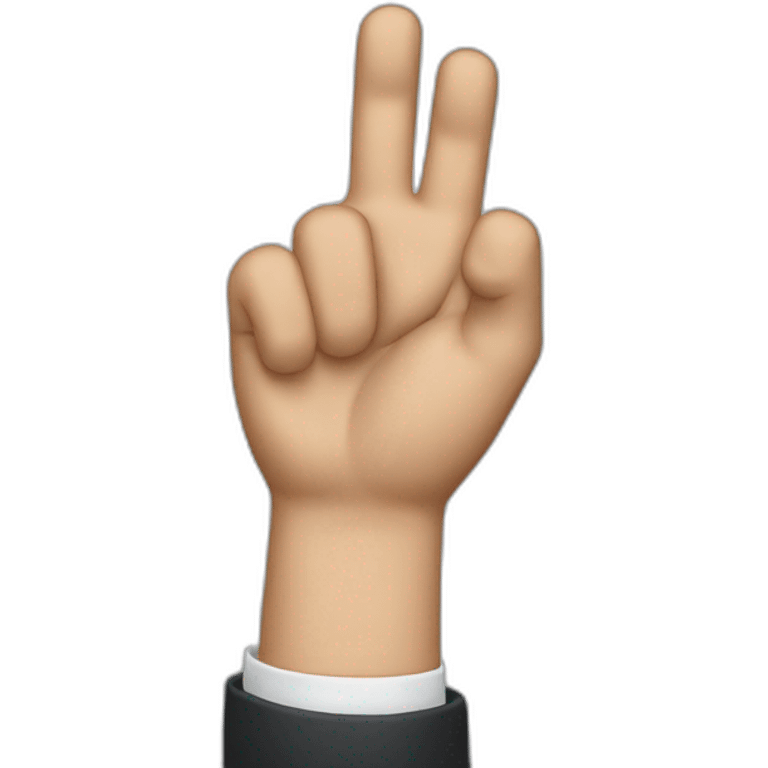 Jerome powell holding his palm up emoji