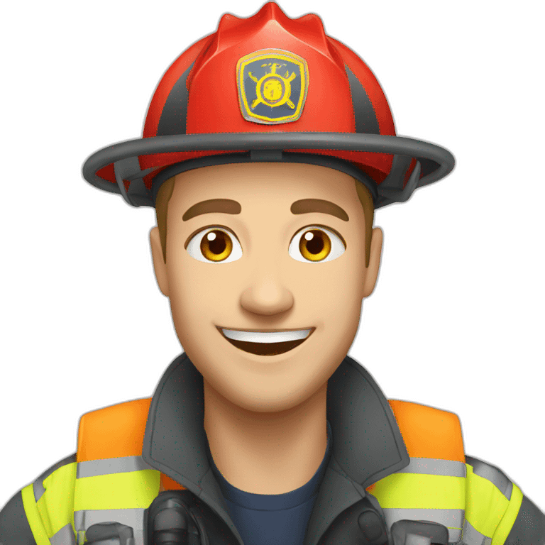 Ukrainian firefighter smile emoji