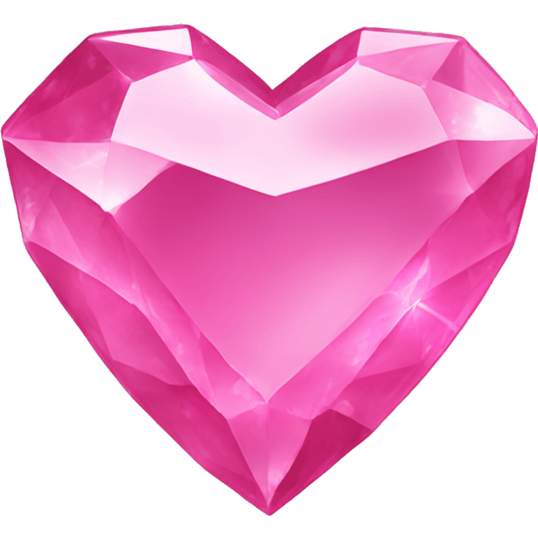 Pink gem heart emoji