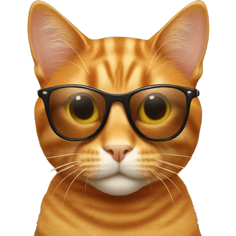 Ginger cat with sunglasses emoji