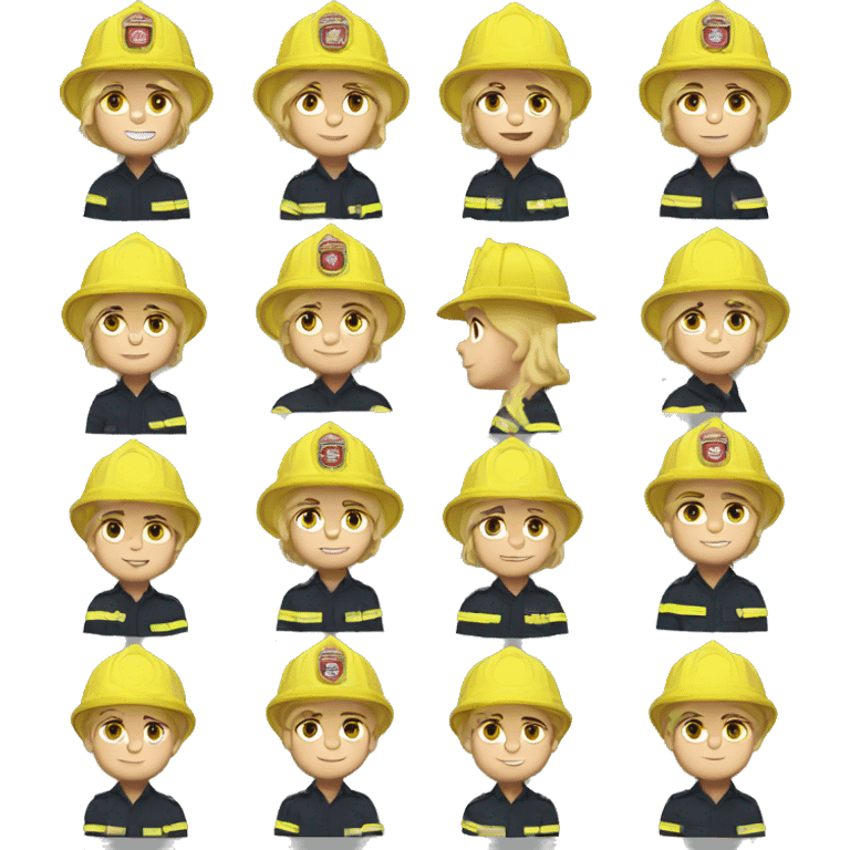 blonde haired fireman emoji