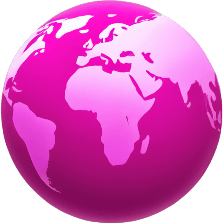 Hot pink earth globe emoji