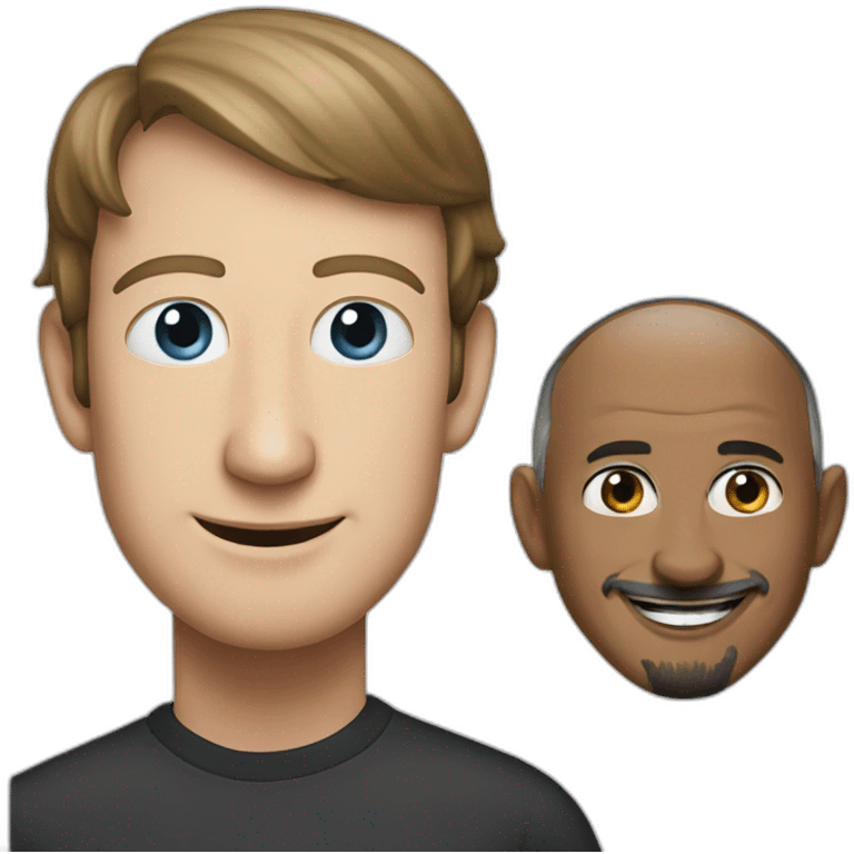 Mark zuckerberg with steve jobs emoji