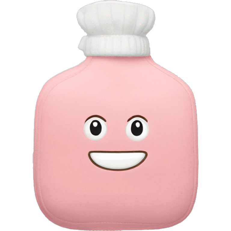 Hot water bottle light pink emoji