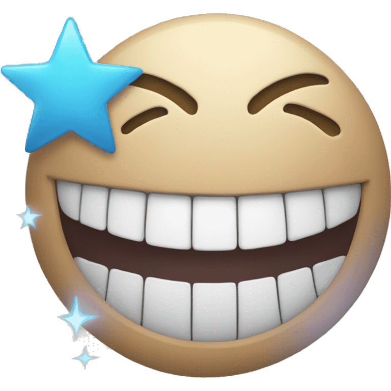 Smile emoji with star emoji