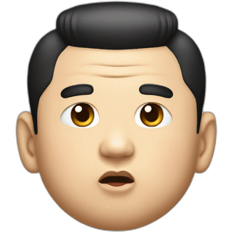 Kim jong un with a monkey on his head emoji