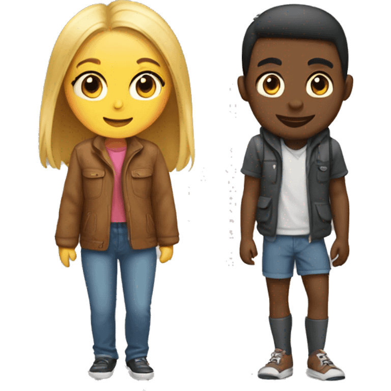 girl and guy outside emoji