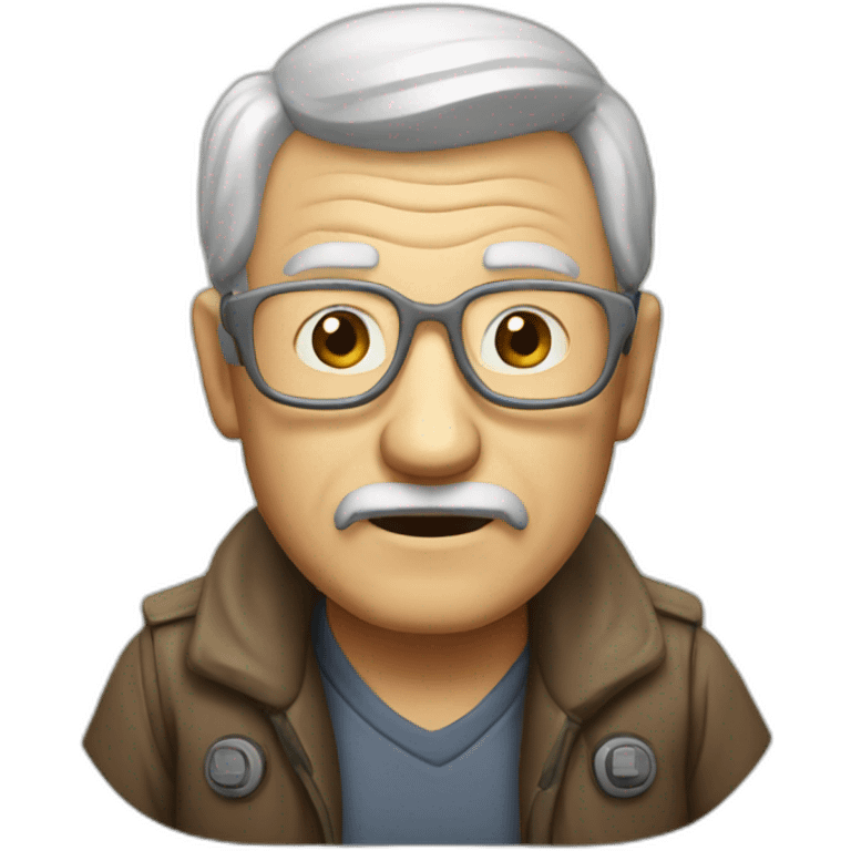 Old man gaming emoji