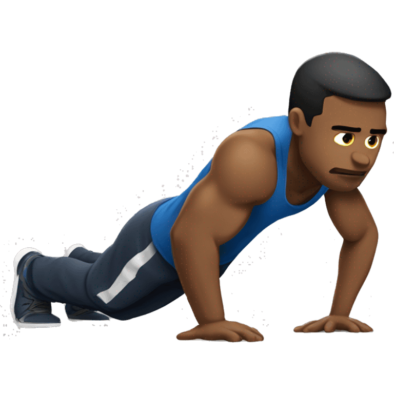 Giga chad doing pushups emoji