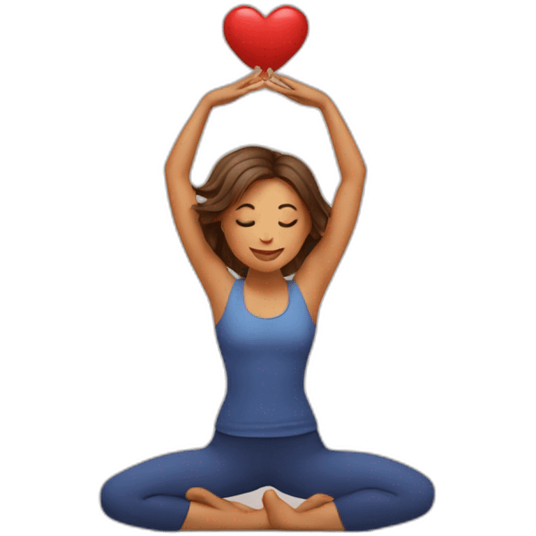 Yoga heart emoji